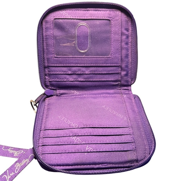 Vera Bradley Small  Zip Around Credit Card Wallet Heather Paisley - Picture 3 of 5